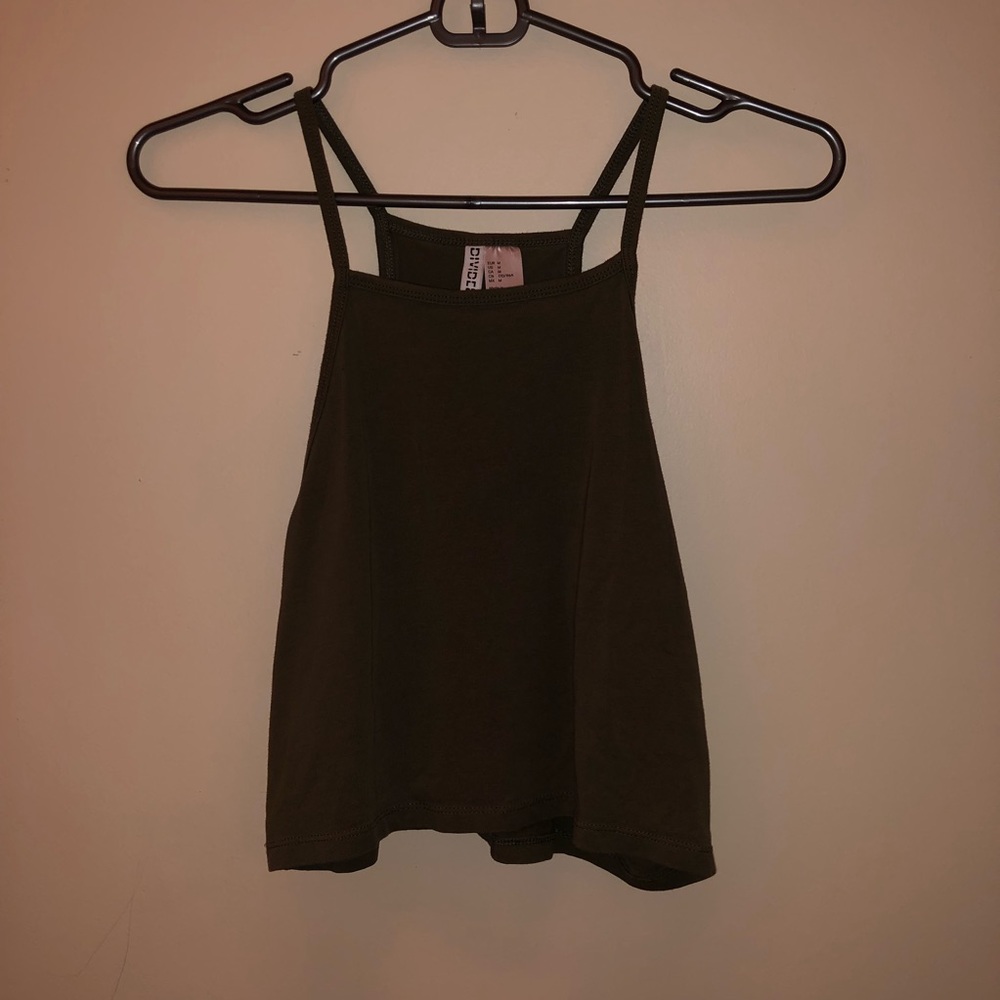 Forest green crop top
